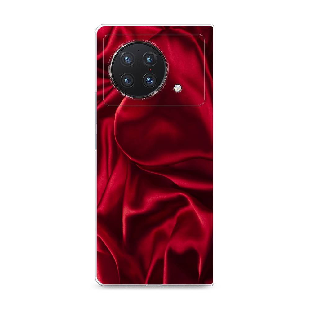фото Силиконовый чехол "текстура красный шелк" на vivo x fold awog