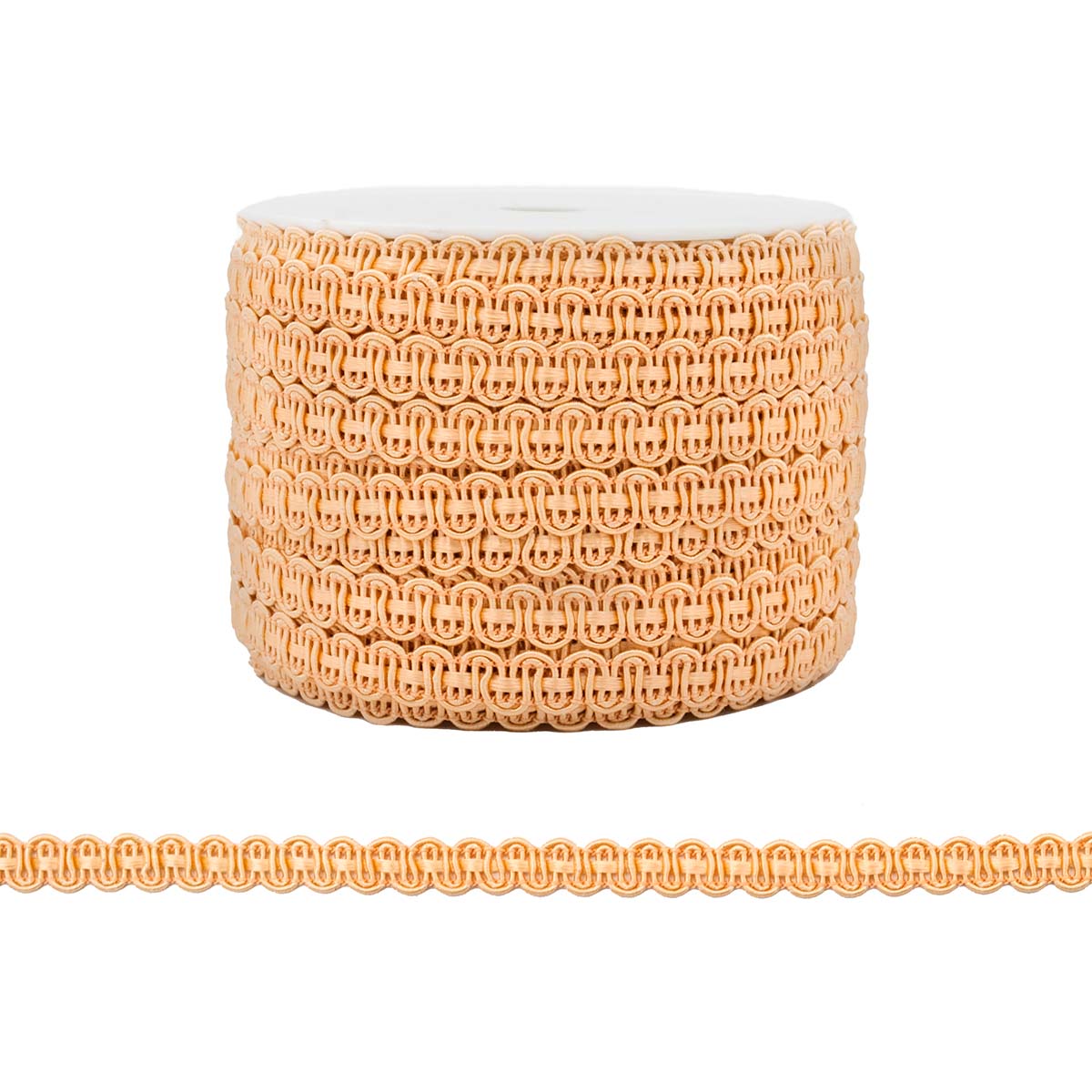 

Тесьма 8мм *40м 06 персик, Бежевый, 142374