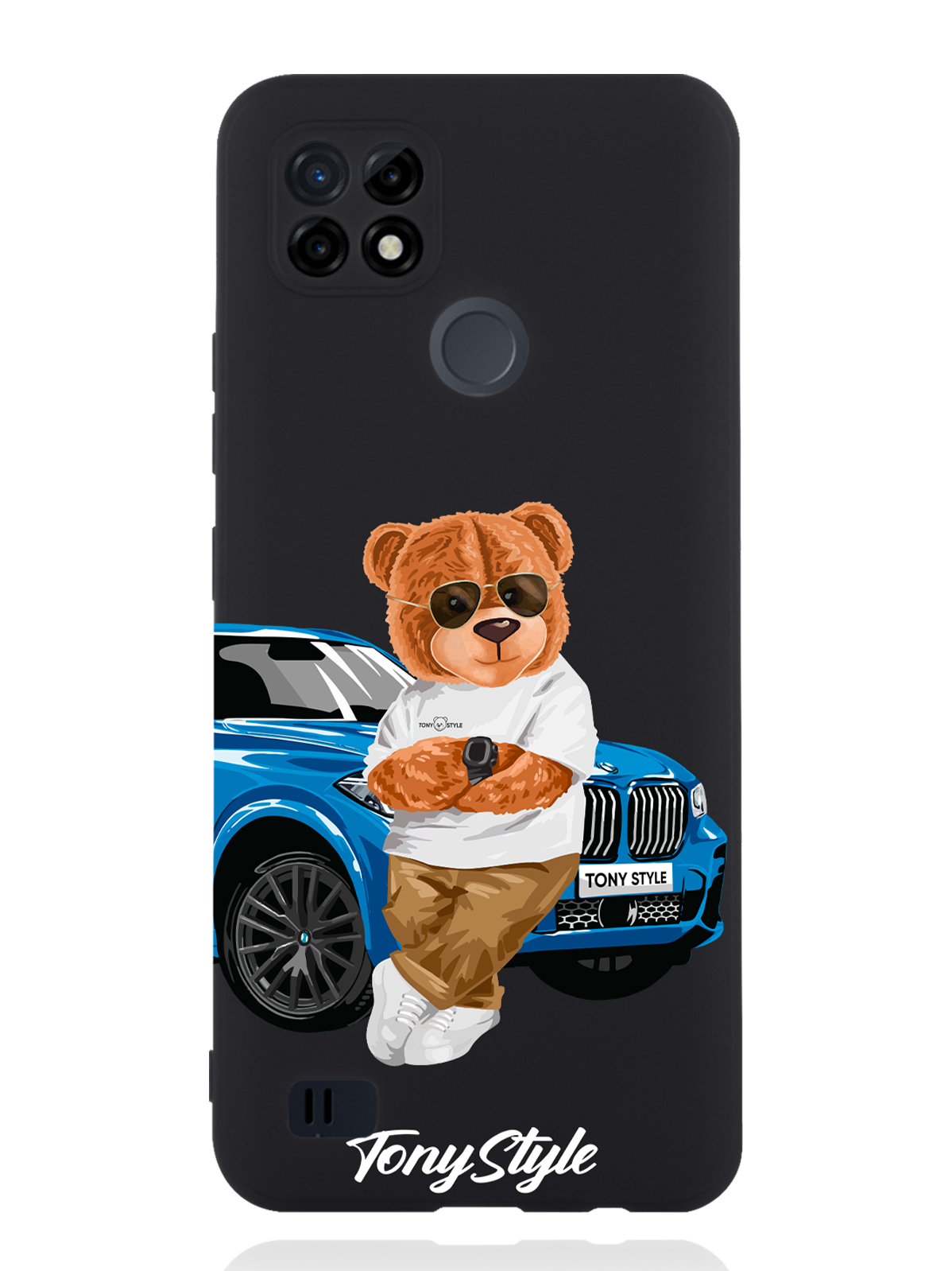 

Чехол Tony Style RealMe C21 Tony Style с машиной, Голубой;коричневый;белый, RealMe C21 Tony Style с машиной