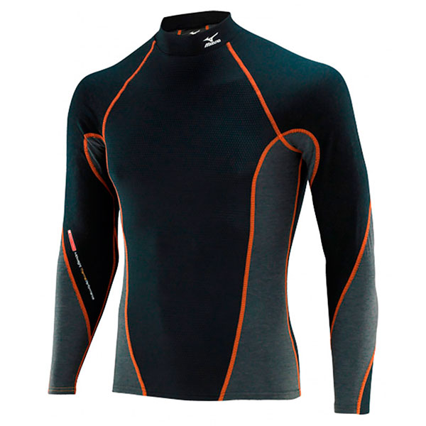 

Термолонгслив Mizuno Virtual Body High Neck, черный/серый, M, Virtual Body High Neck