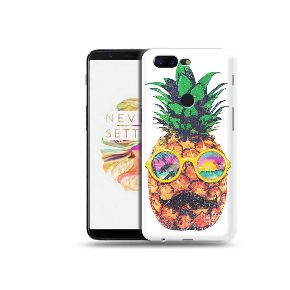 

Чехол MyPads Tocco для OnePlus 5T прикольный ананас с лицом, Прозрачный, Tocco