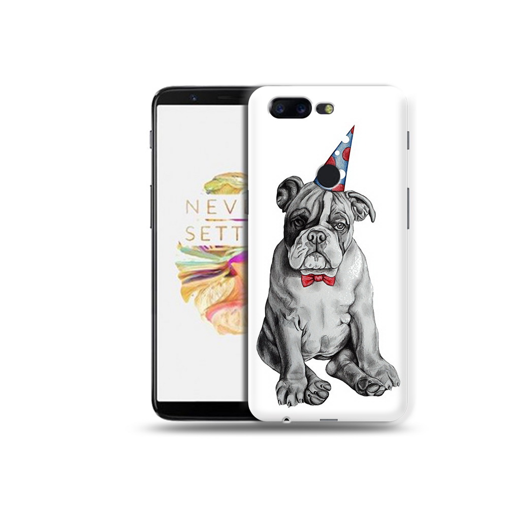 

Чехол MyPads Tocco для OnePlus 5T праздничный щенок, Прозрачный, Tocco