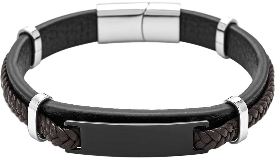 

Браслет из кожи/стали р. 20,5 TecArt L501001B, L501001B