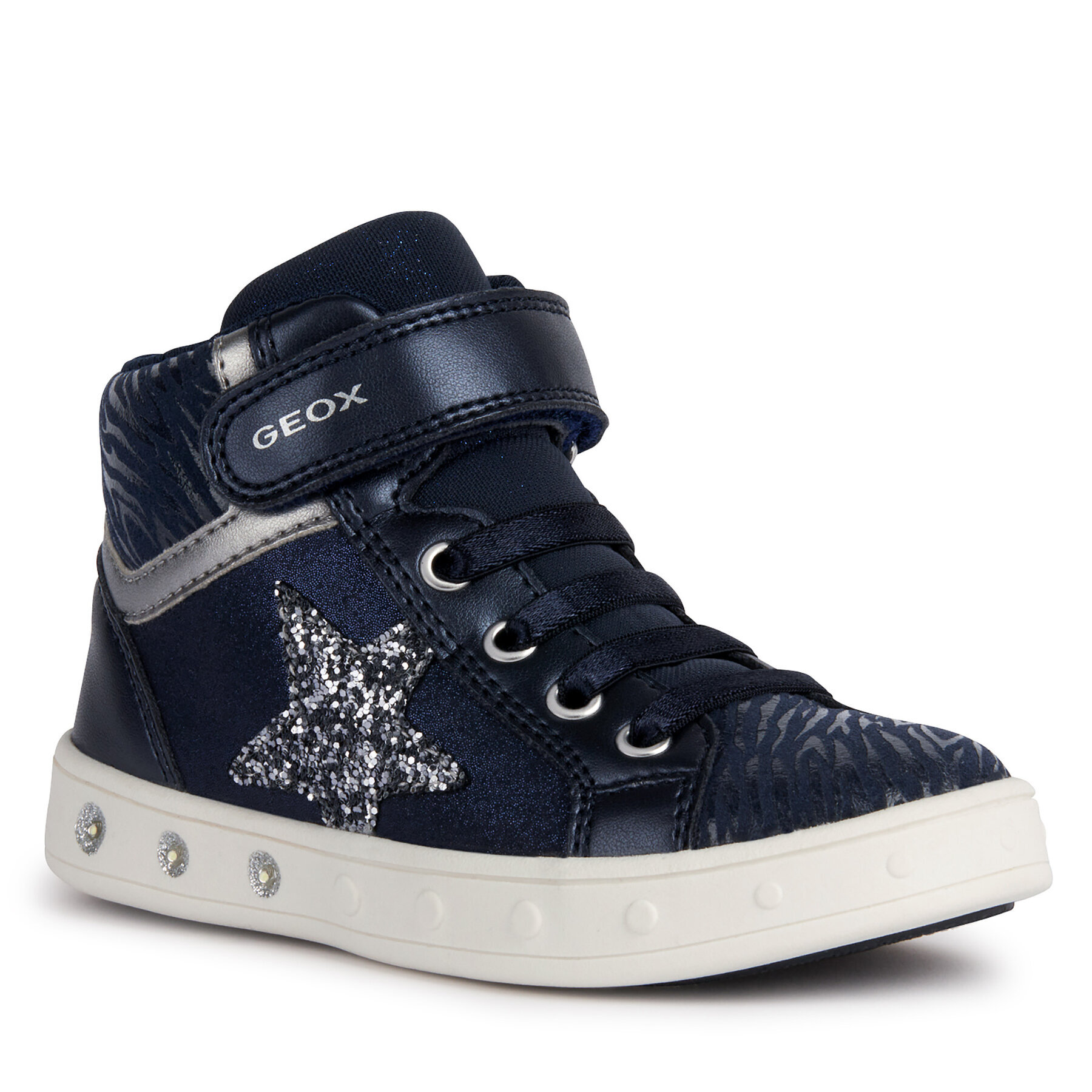 

Кроссовки Geox J Skylin Girl для девочек, размер 30, J368WG0BJDHC4201, сине-серебристый, Серебристый;синий, J Skylin Girl