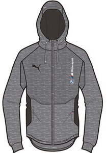 Толстовка мужская PUMA BMW MMS Hooded Sweat Jacket серая S