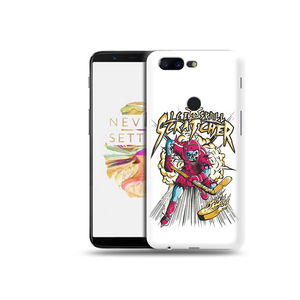 

Чехол MyPads Tocco для OnePlus 5T нарисованный скелет хоккеист, Прозрачный, Tocco