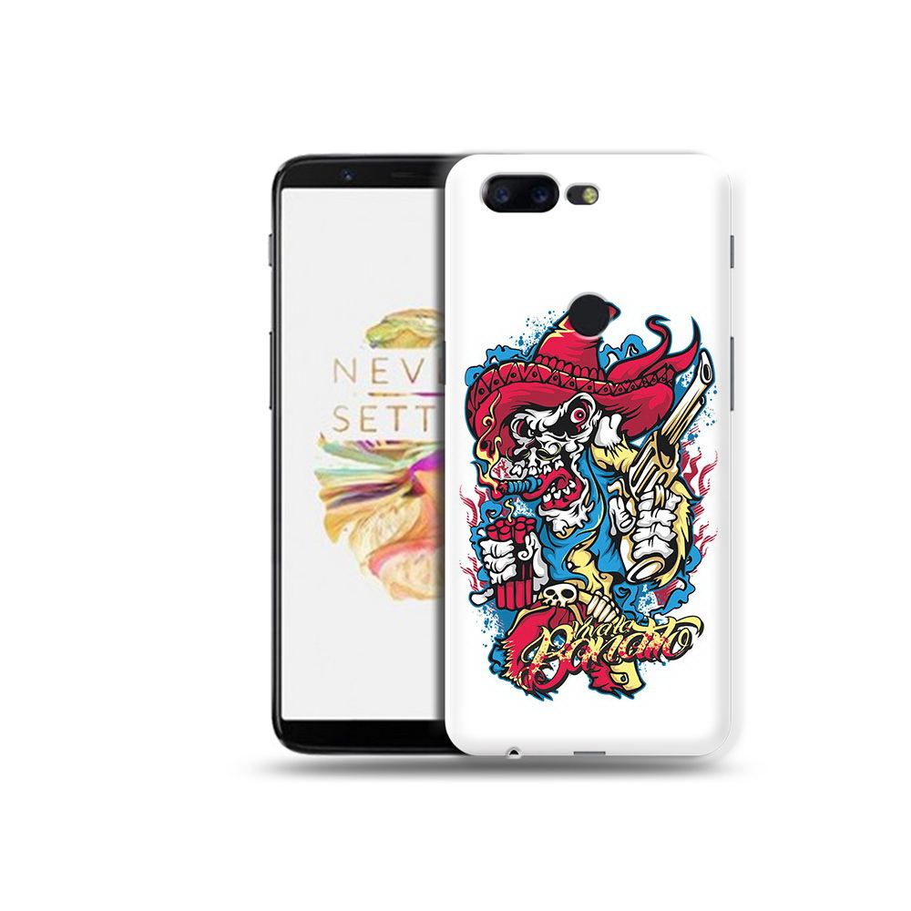 

Чехол MyPads Tocco для OnePlus 5T нарисованный скелет с писталетом, Прозрачный, Tocco