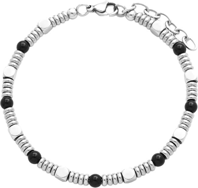 

Браслет из стали р. 18 TecArt L454004B, агат, L454004B