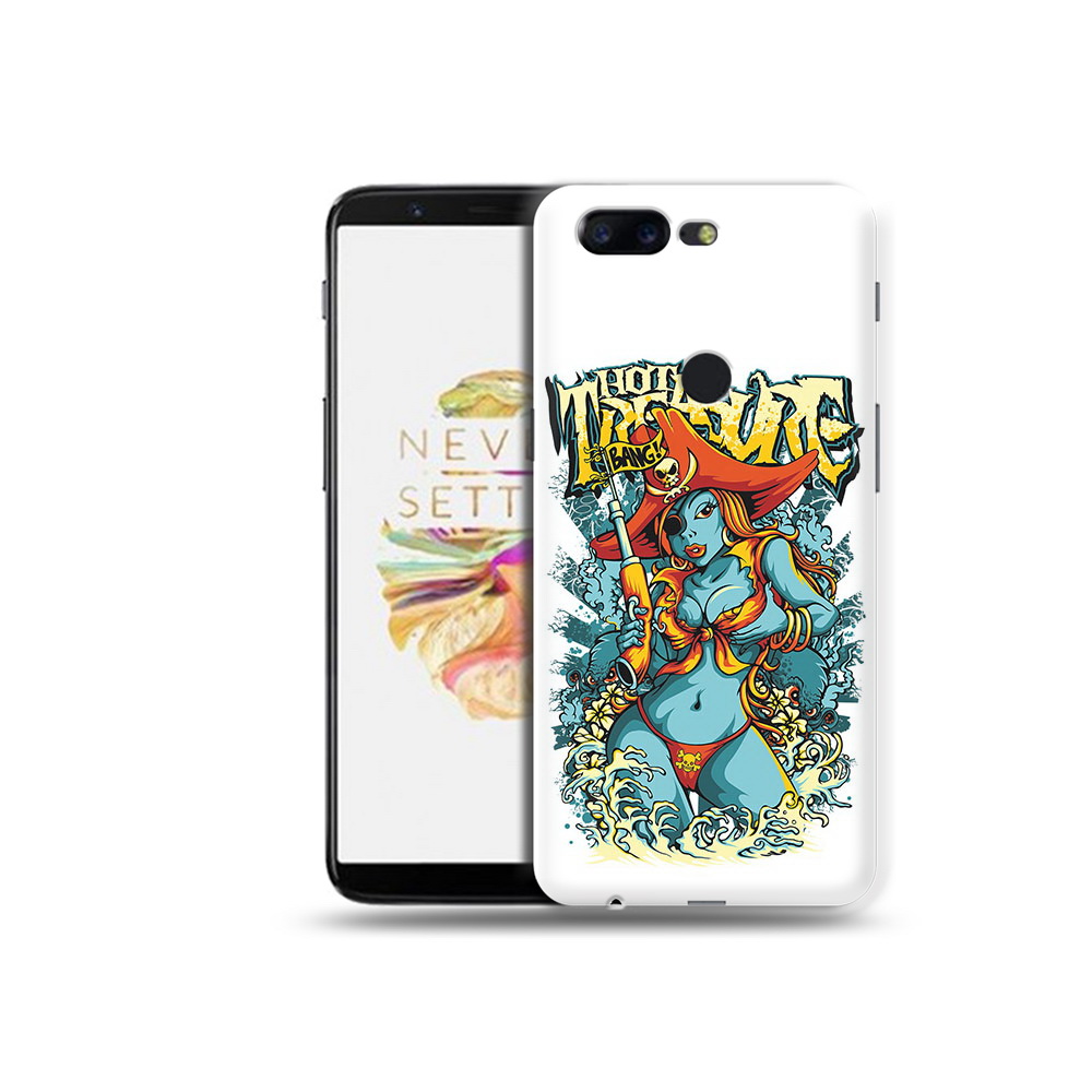 

Чехол MyPads Tocco для OnePlus 5T нарисованная синяя девушка комикс, Прозрачный, Tocco