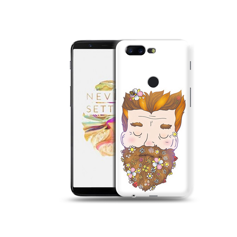 

Чехол MyPads Tocco для OnePlus 5T мужчина с цветами в бороде, Прозрачный, Tocco