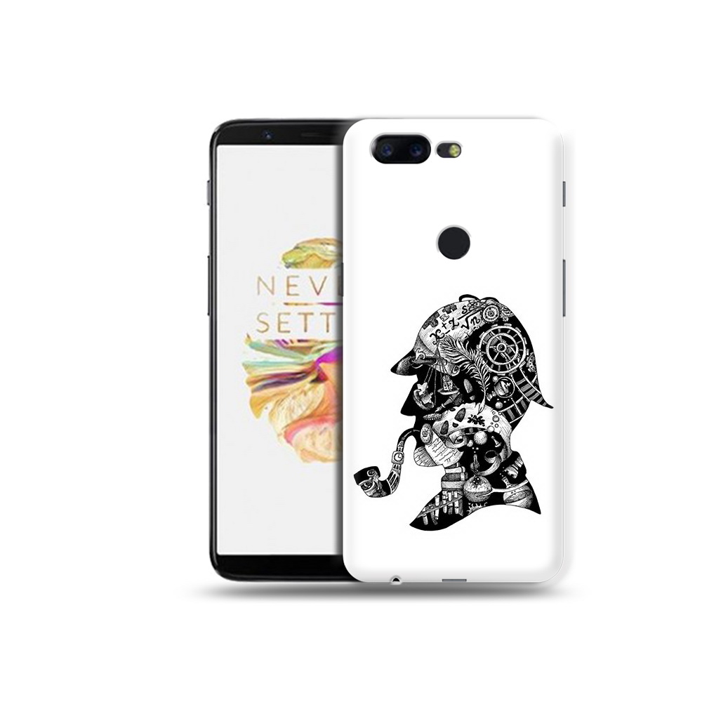 

Чехол MyPads Tocco для OnePlus 5T мужчина с трубкой абстракция, Прозрачный, Tocco