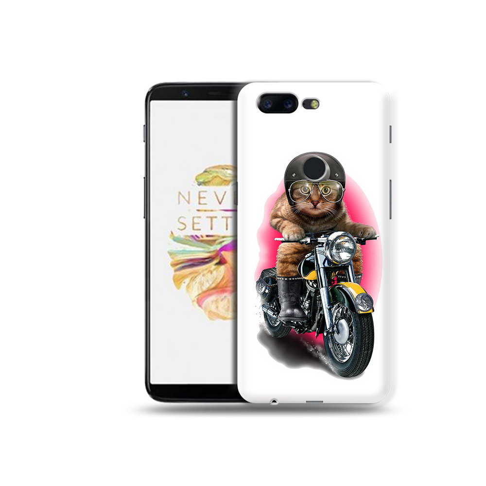 

Чехол MyPads Tocco для OnePlus 5T мото-кот, Прозрачный, Tocco