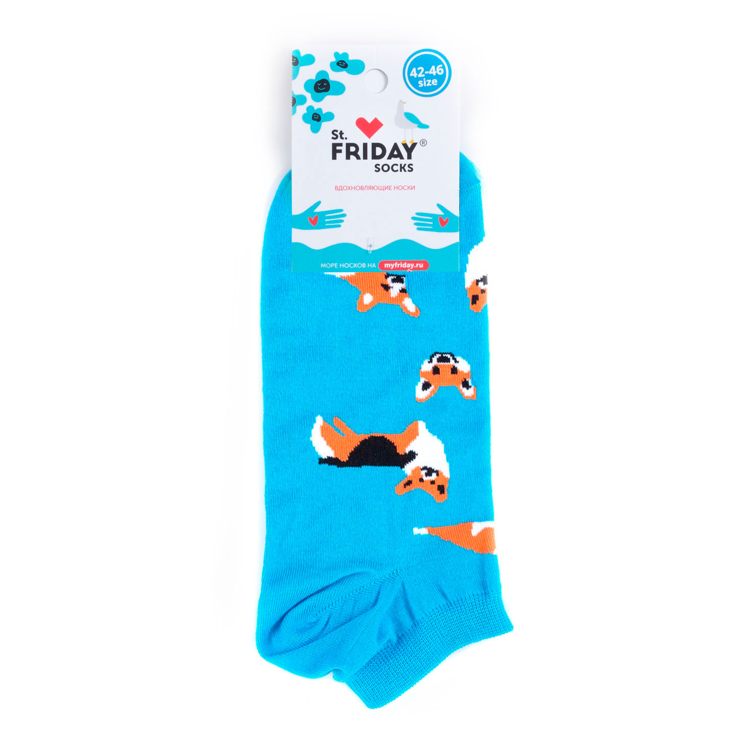 

Носки унисекс St. Friday Socks AnkleCorgi разноцветные 38-41, Разноцветный, AnkleCorgi