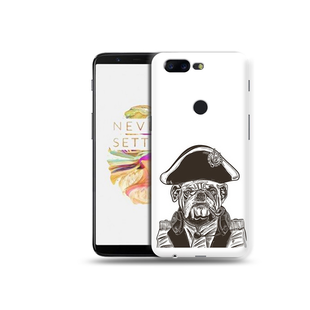 

Чехол MyPads Tocco для OnePlus 5T мопс генерал, Прозрачный, Tocco