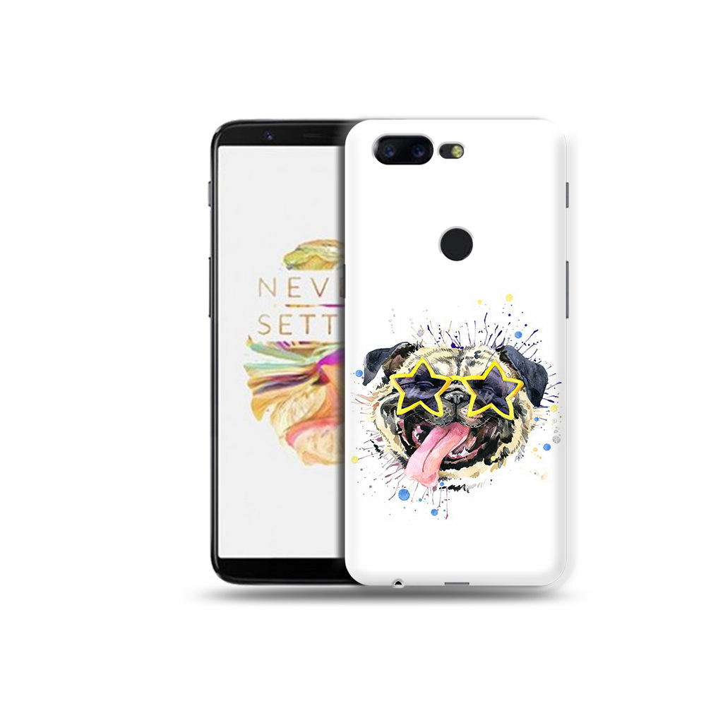 

Чехол MyPads Tocco для OnePlus 5T мопс боксер, Прозрачный, Tocco