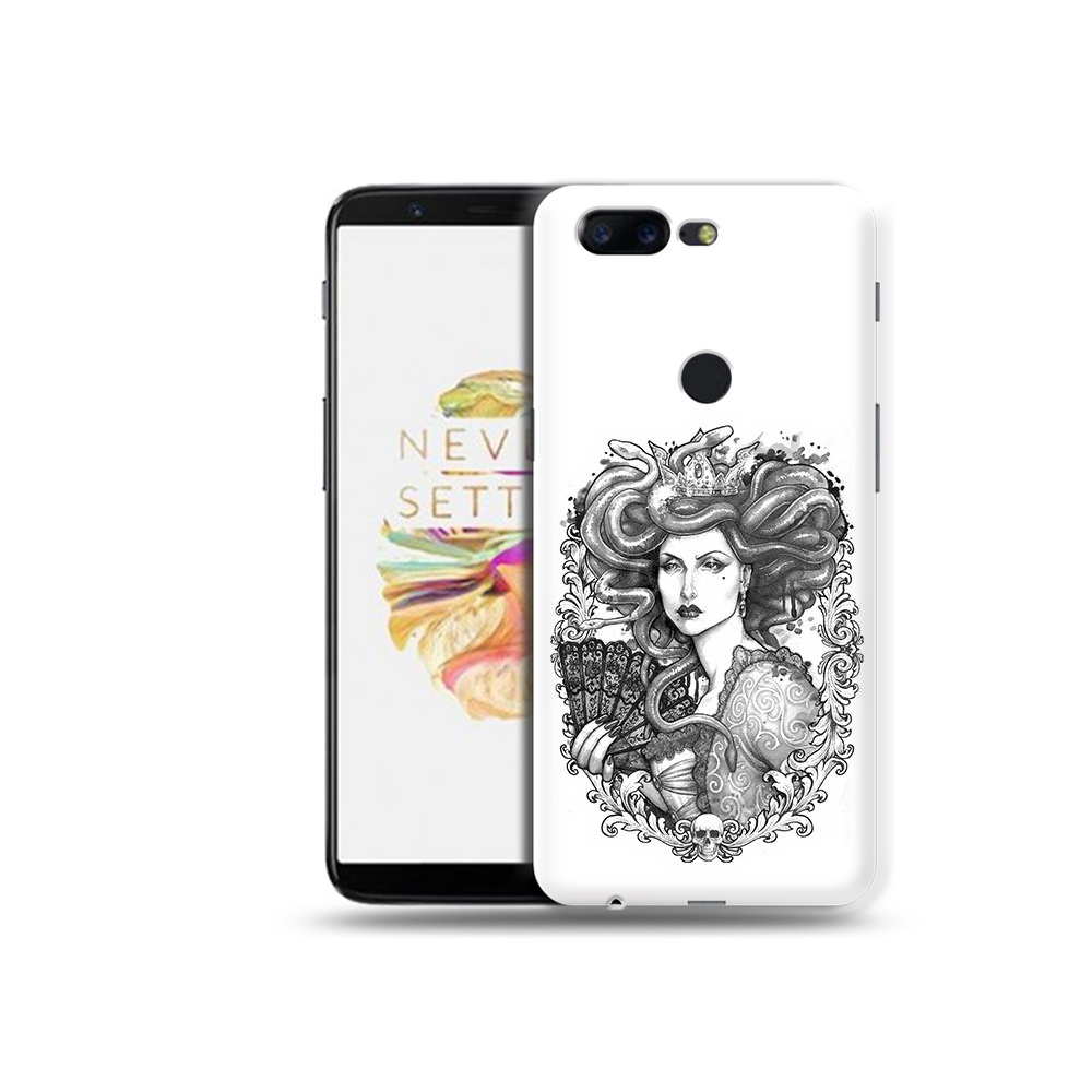 

Чехол MyPads Tocco для OnePlus 5T медуза черно белый, Прозрачный, Tocco
