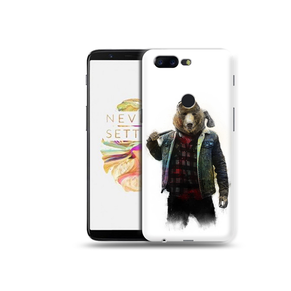 

Чехол MyPads Tocco для OnePlus 5T медведь с топором, Прозрачный, Tocco