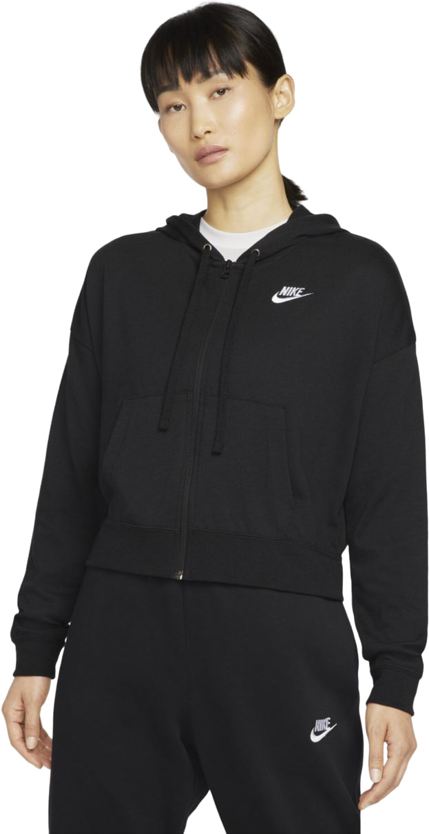 Толстовка женская Nike W Essentials Full Zip Hoodie черная XL