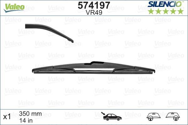 

Щетка Ст/Очист. Задн. 350mm Bmw X3 Citroen C4 Vm49 Valeo арт. 574197