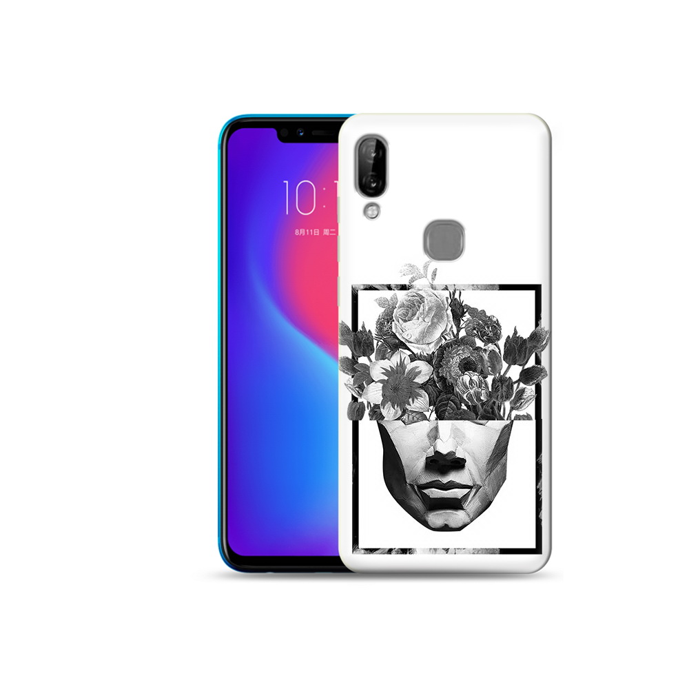 

Чехол MyPads Tocco для Lenovo S5 Pro черно белая ваза в абстракции, Прозрачный, Tocco