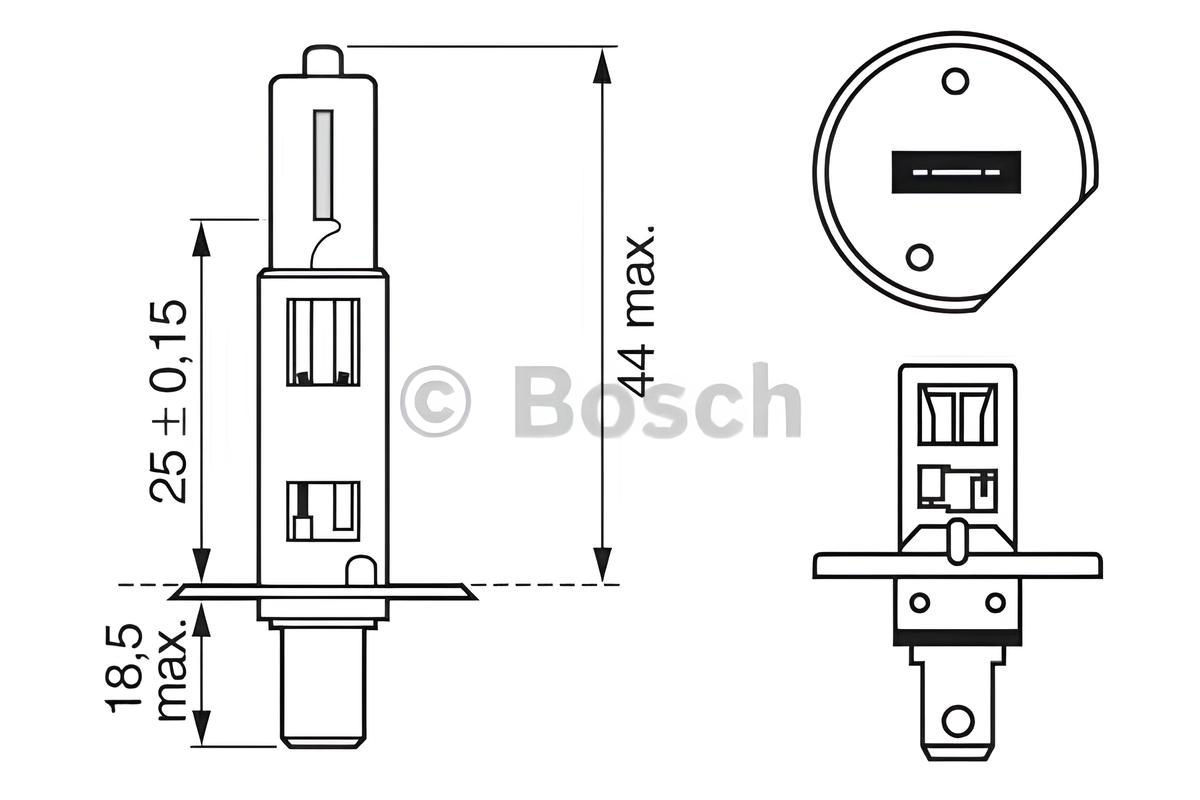 Лампа галогенная BOSCH 55W H1 1987302011