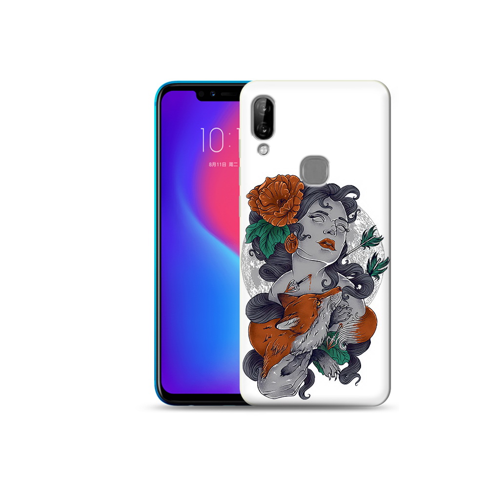 

Чехол MyPads Tocco для Lenovo S5 Pro темная девушка с лисой, Прозрачный, Tocco