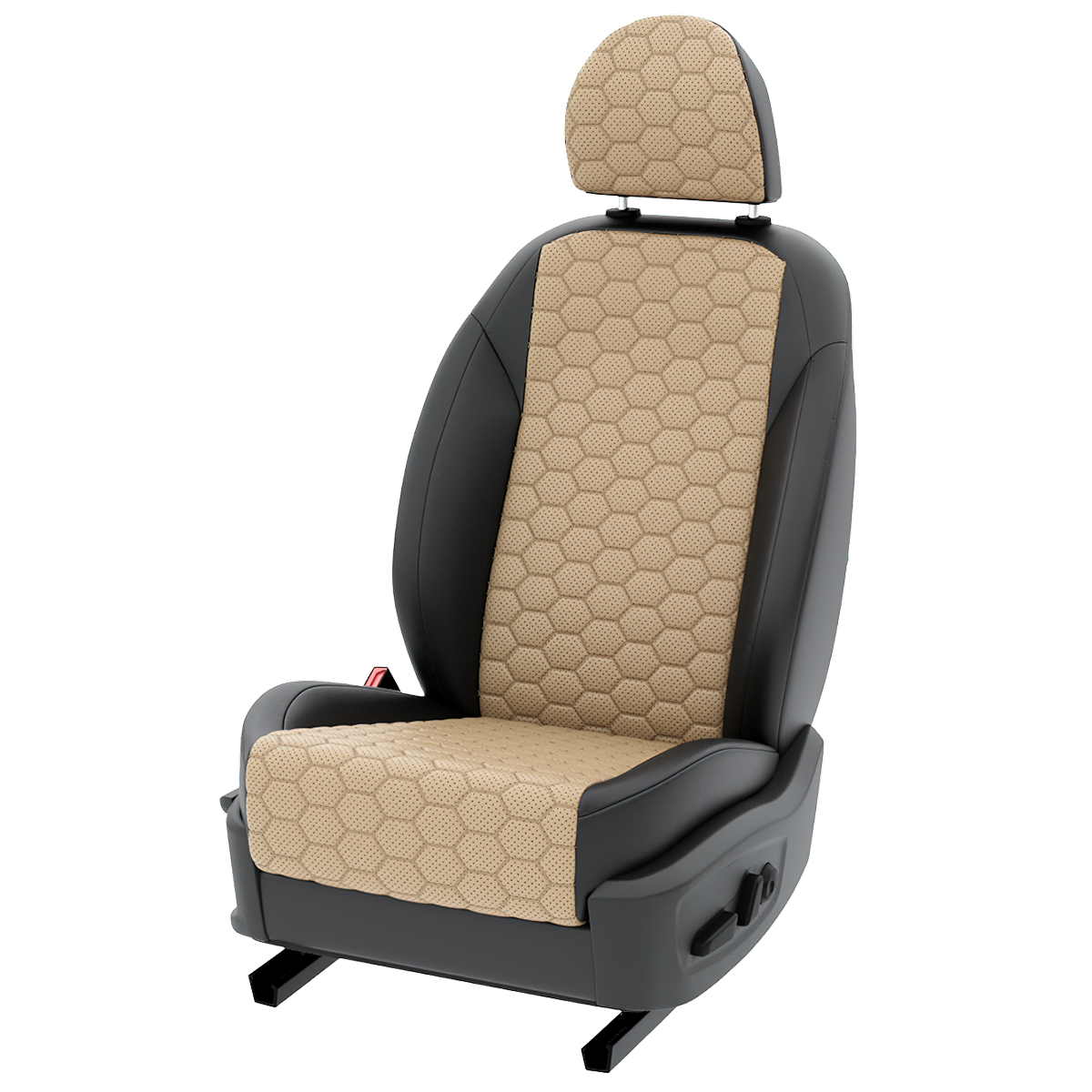 

Чехлы Автолето Рено Аркана бежевый черный экокожа соты LA399C113, 595