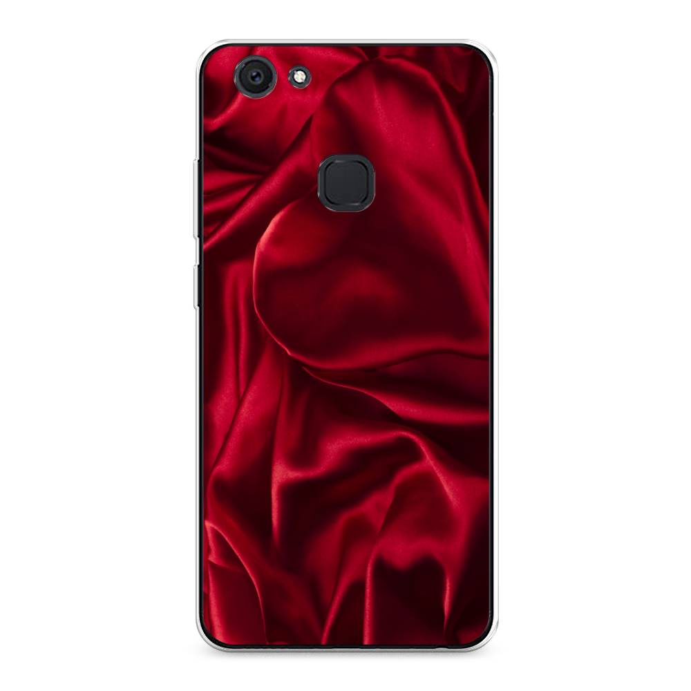 фото Силиконовый чехол "текстура красный шелк" на vivo v7 plus awog