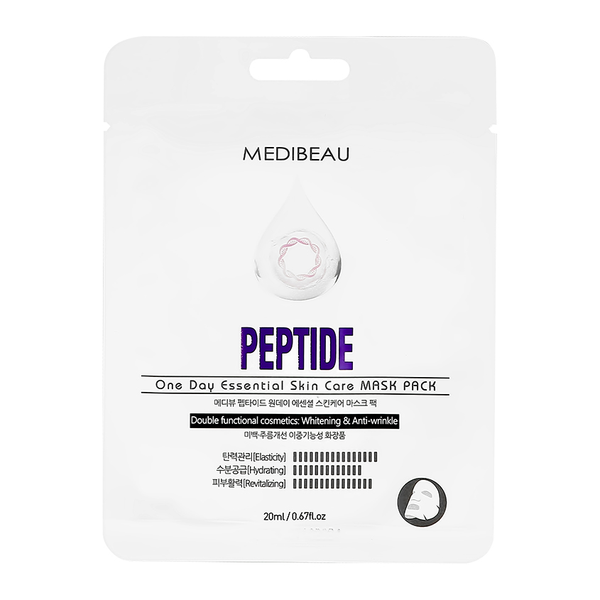 фото Маска для лица medibeau с пептидами anti-age, 20 мл