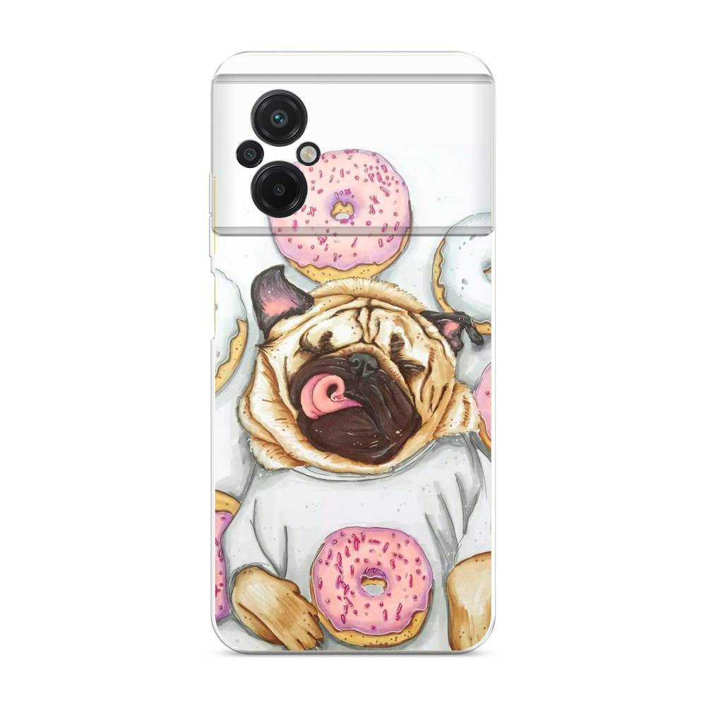 

Чехол на Xiaomi Poco M5 "Счастливый мопс", Розовый;бежевый;коричневый, 316450-1