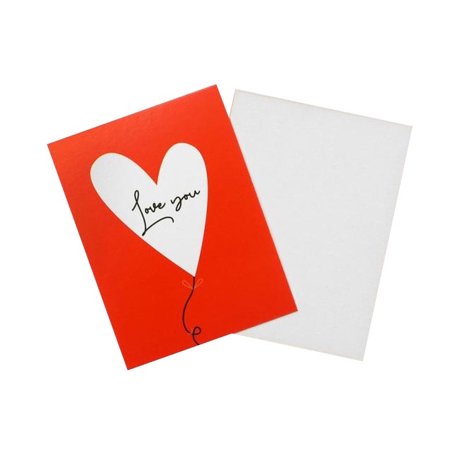 

Открытка-мини «Love you», сердечко, 8 х 6см, Красный