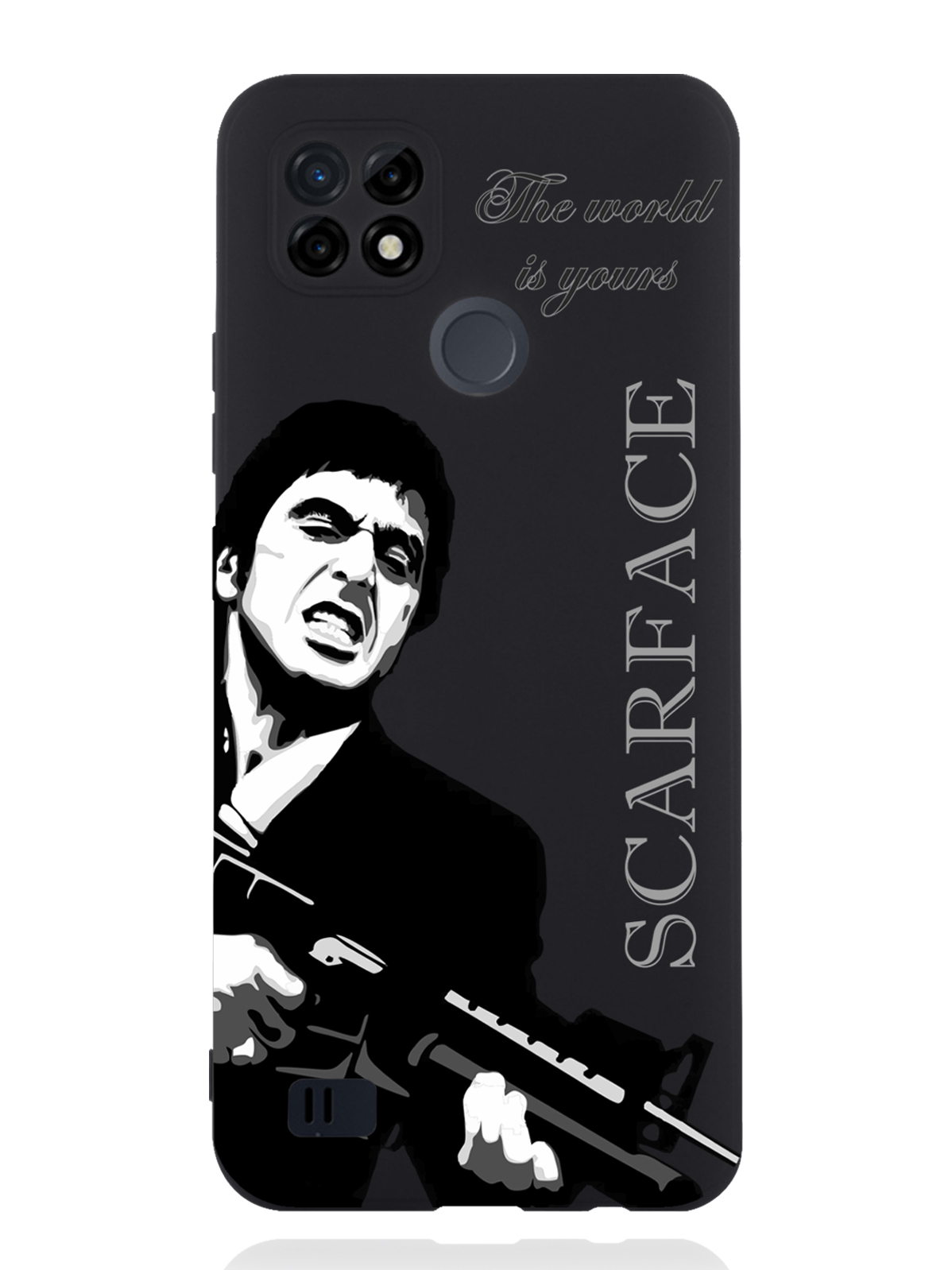 

Чехол MustHaveCase RealMe C21 Scarface Tony Montana Лицо со шрамом, Серый;черный, RealMe C21 Scarface Tony Montana Лицо со шрамом