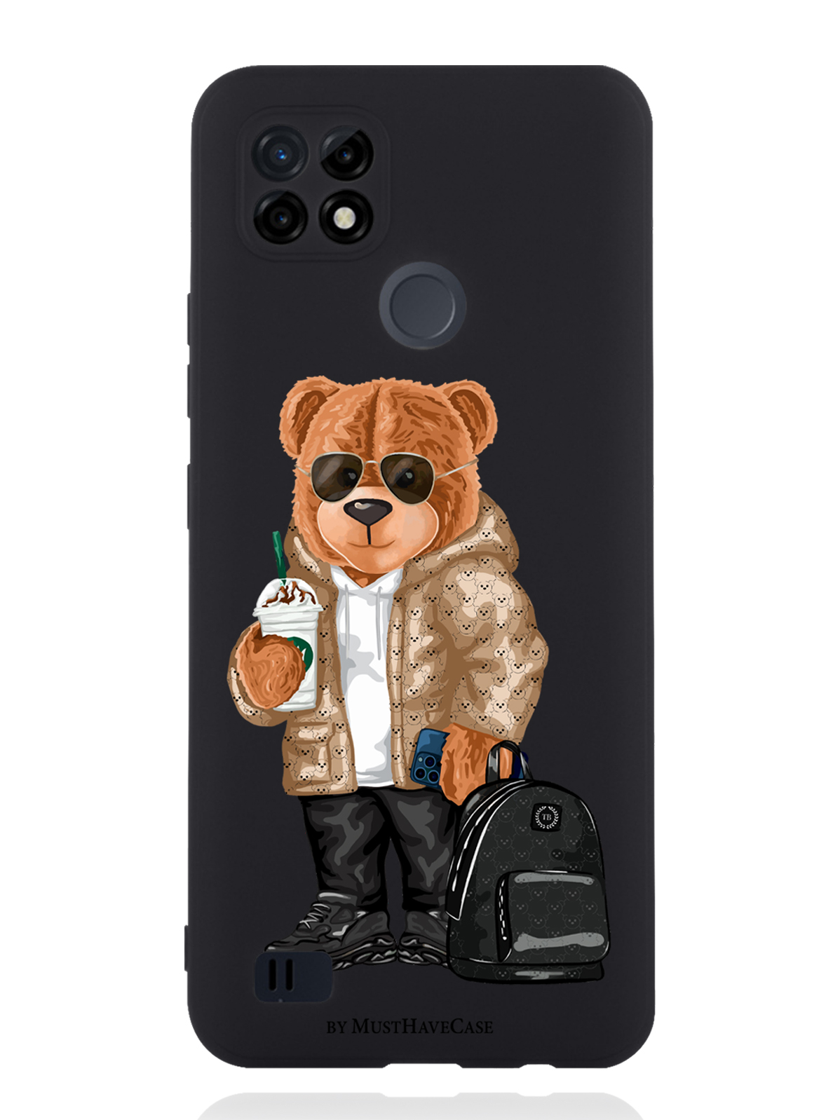 

Чехол MustHaveCase RealMe C21 Tony Style в очках, Коричневый;черный;белый, RealMe C21 Tony Style в очках