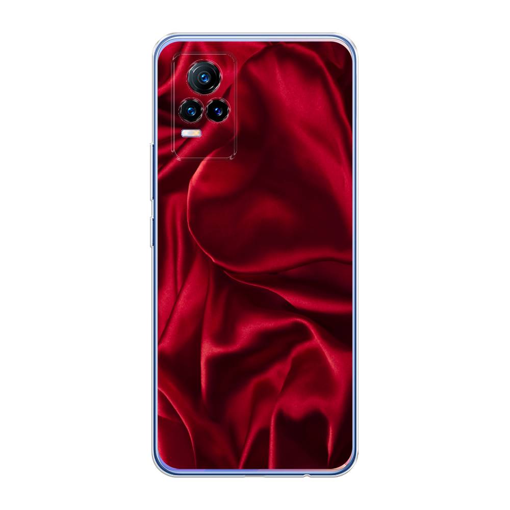 фото Силиконовый чехол "текстура красный шелк" на vivo v21e 4g awog