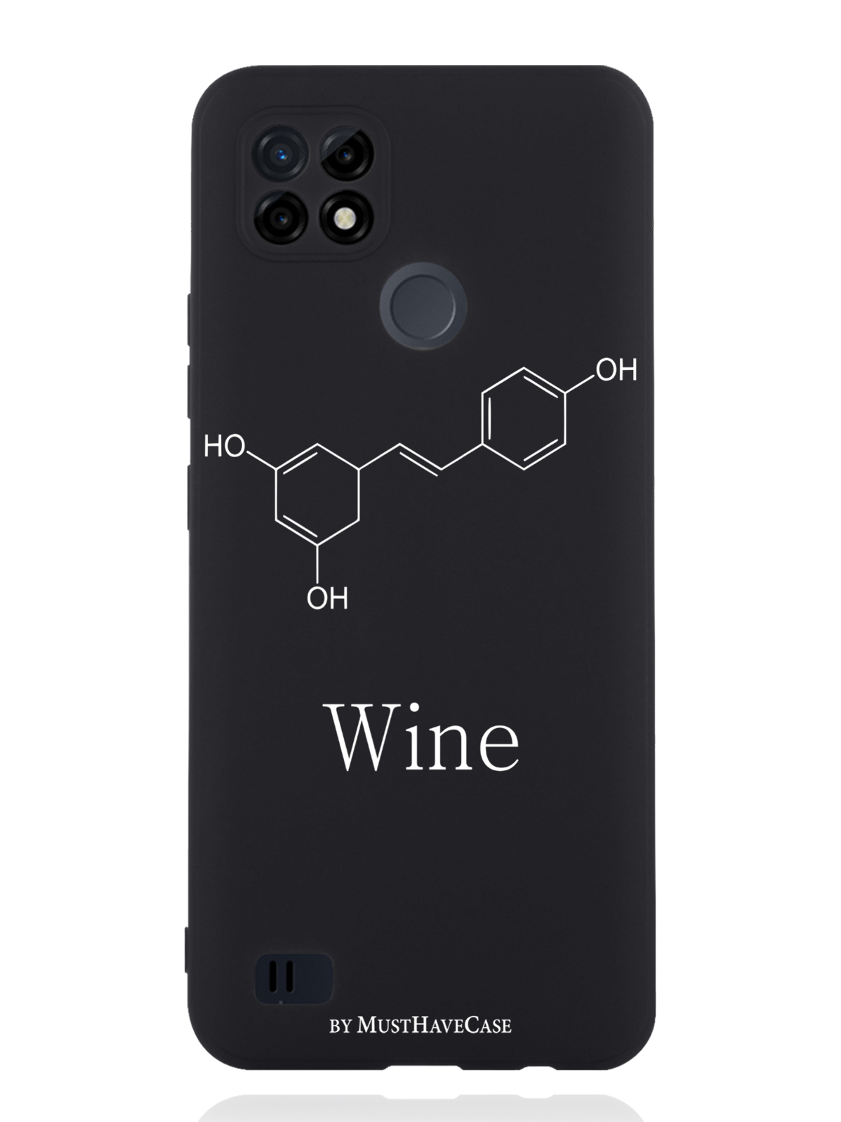 

Чехол MustHaveCase RealMe C21 Молекула вина, Черный;белый, RealMe C21 Молекула вина