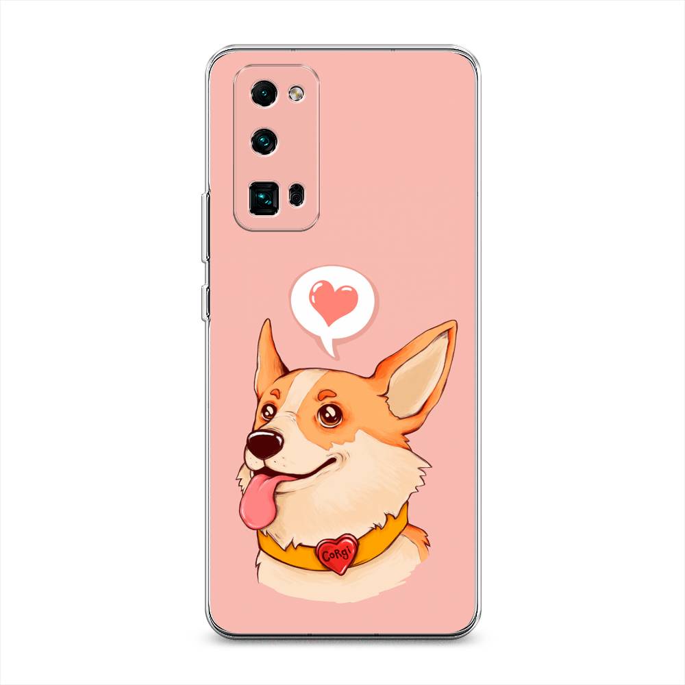 

Чехол на Honor 30 Pro Plus "Корги язык", Розовый;коричневый, 612250-1