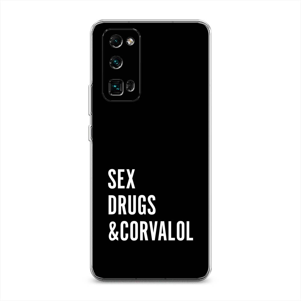 

Чехол на Honor 30 Pro Plus "Corvalol", Черный;серый;белый, 612250-6