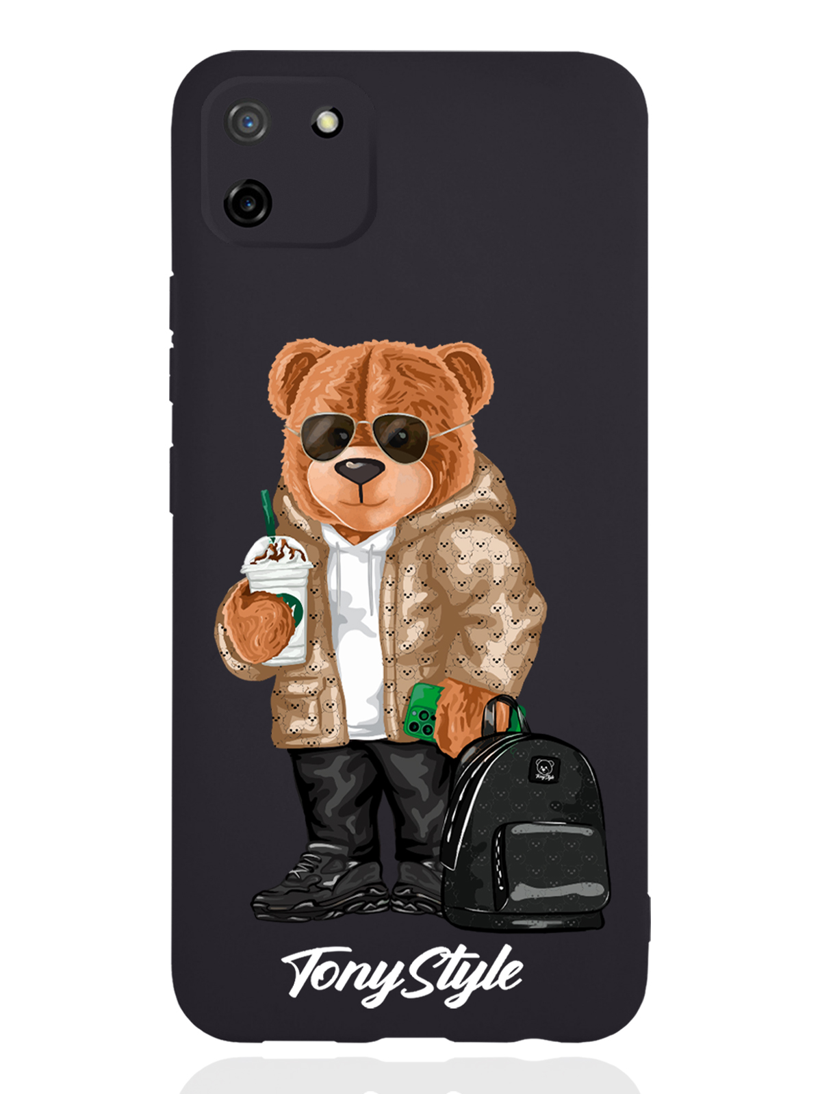 

Чехол Tony Style RealMe C11 Tony Style в очках, Коричневый;черный;белый, RealMe C11 Tony Style в очках