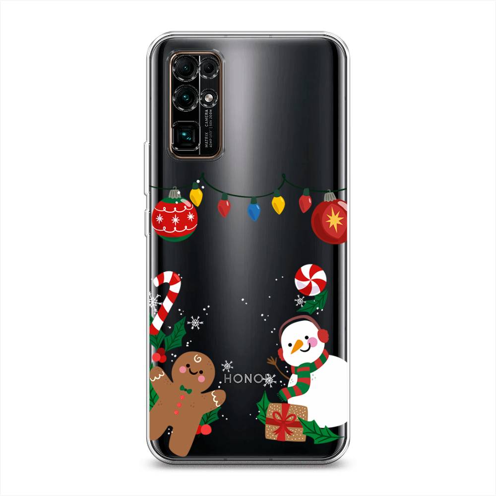 

Чехол на Honor 30 "Новогоднее настроение", Коричневый;красный;зеленый, 612150-5