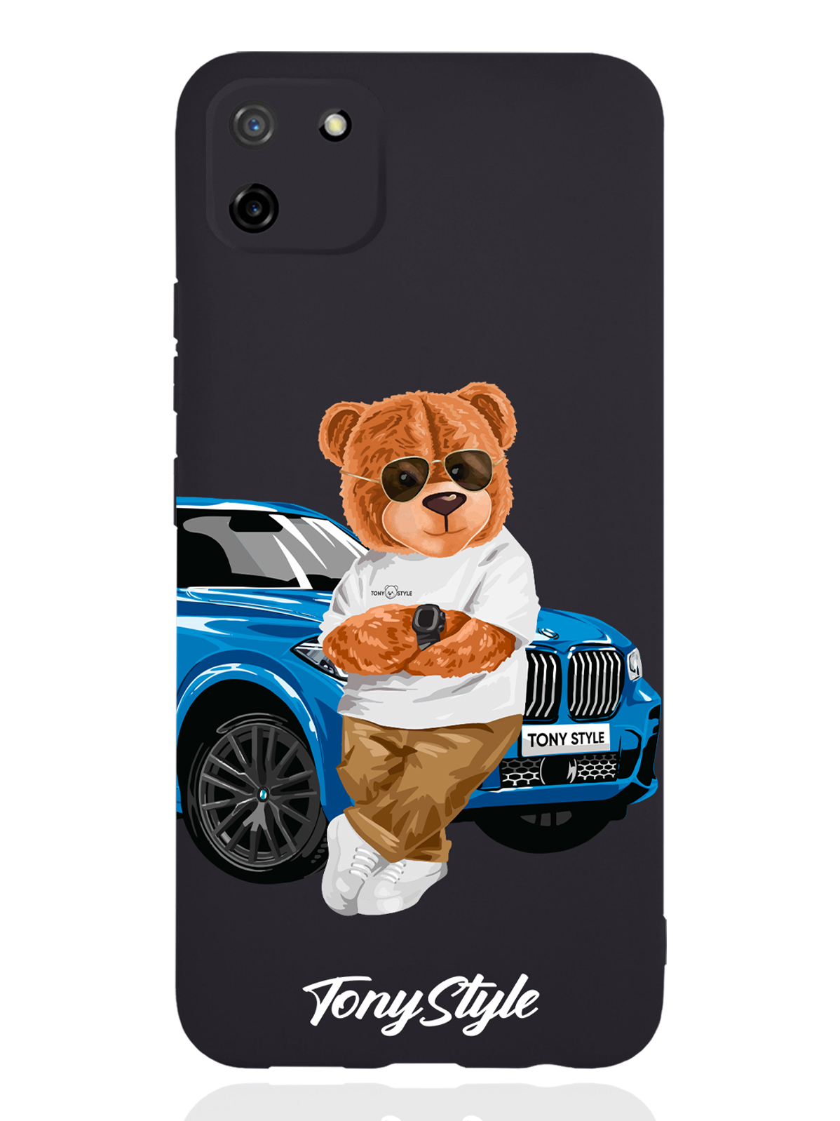 

Чехол Tony Style RealMe C11 Tony Style с машиной, Голубой;коричневый;белый, RealMe C11 Tony Style с машиной