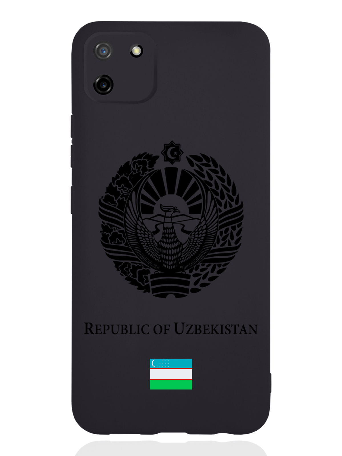 

Чехол SignumCase RealMe C11 Черный лаковый Герб Узбекистана, RealMe C11 Черный лаковый Герб Узбекистана