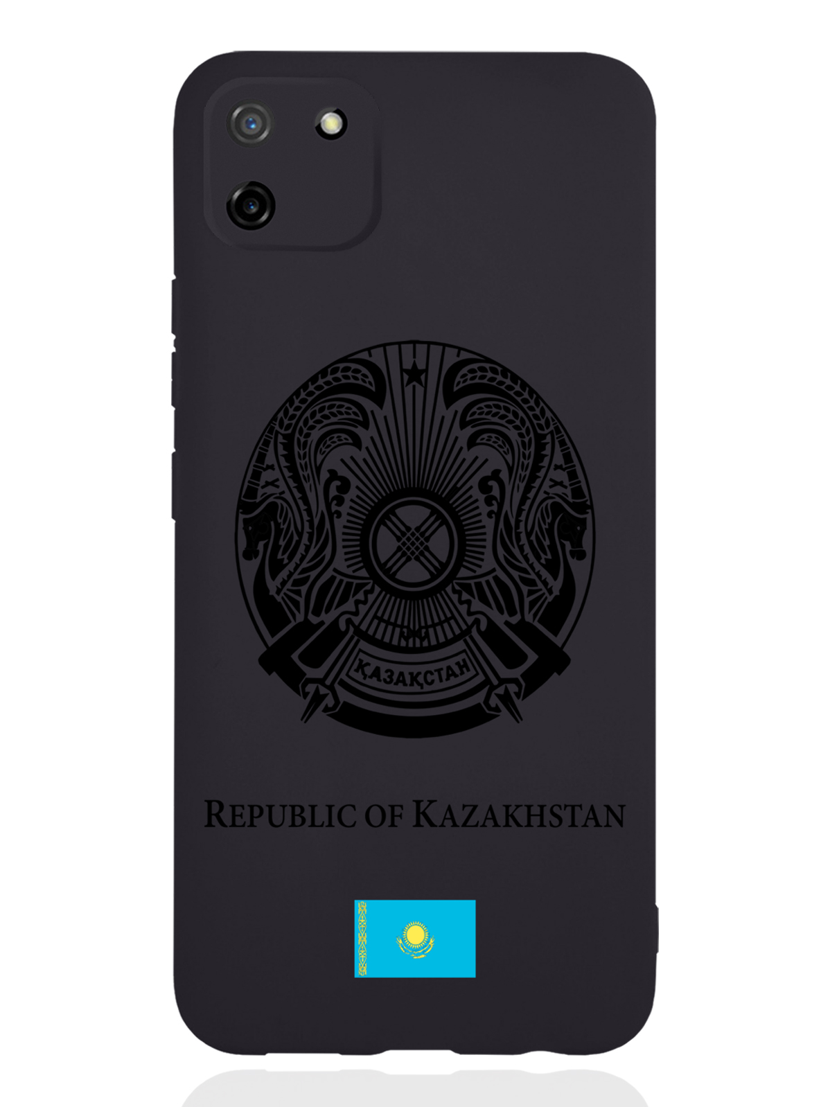 

Чехол SignumCase RealMe C11 Черный лаковый Герб Казахстана, RealMe C11 Черный лаковый Герб Казахстана