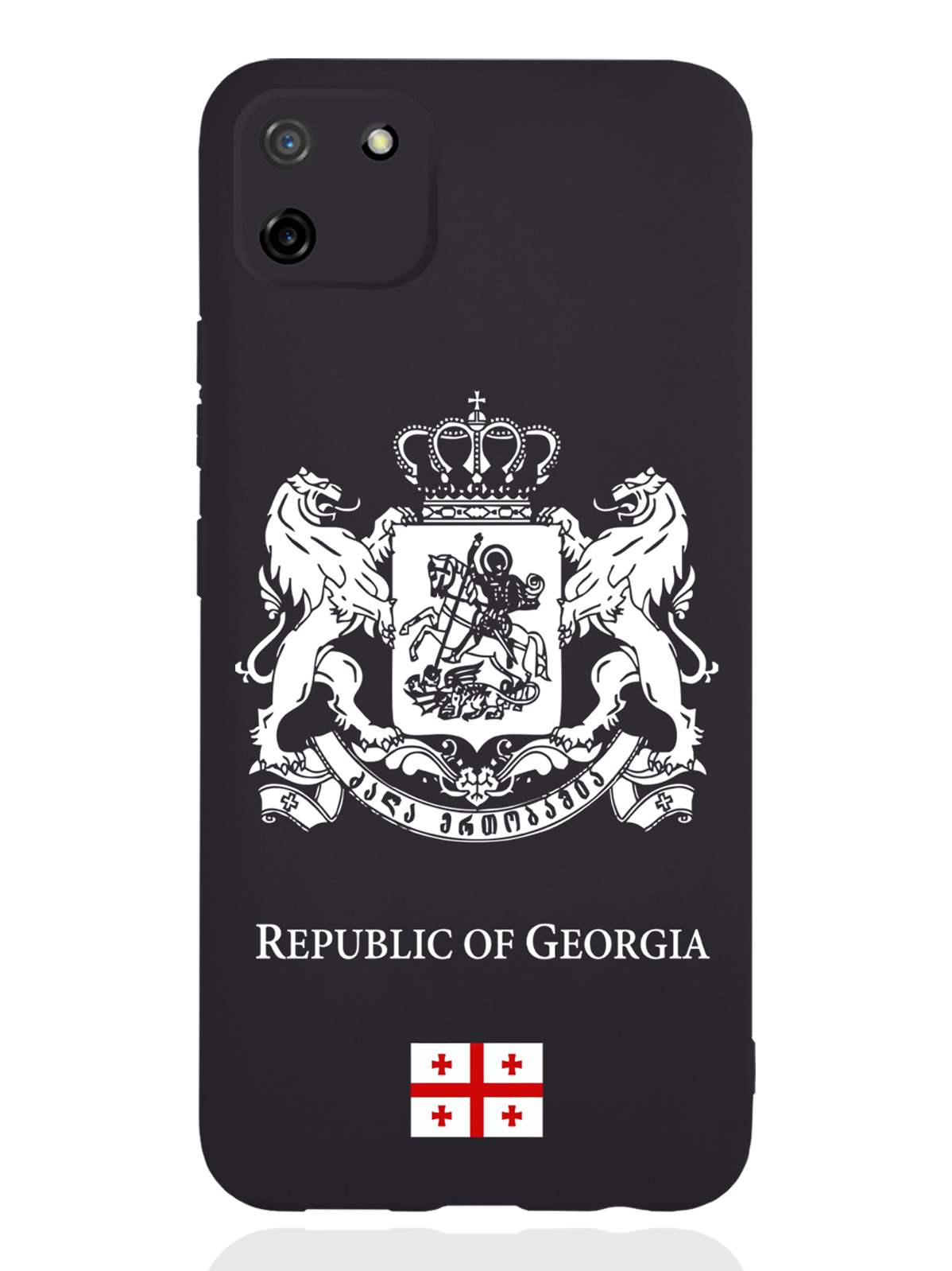 

Чехол SignumCase RealMe C11 Белый Герб Грузии, Золотистый;черный, RealMe C11 Белый Герб Грузии