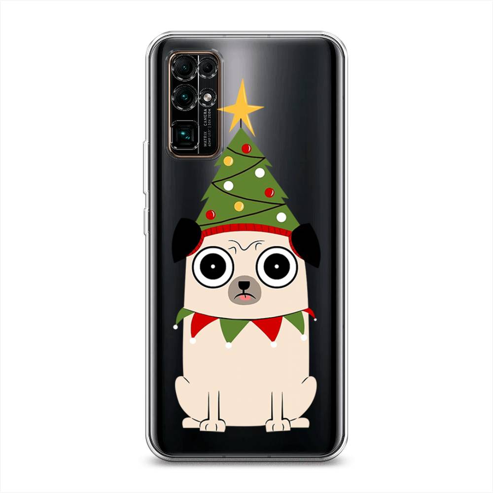 

Чехол на Honor 30 "Собачка с ёлочкой", Бежевый;красный;зеленый, 612150-1