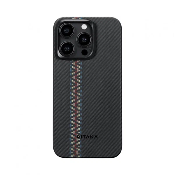 

Чехол PITAKA Fusion Weaving MagEZ Case 4 для Apple iPhone 15 Pro Rhapsody 600D, Fusion Weaving MagEZ Case 4