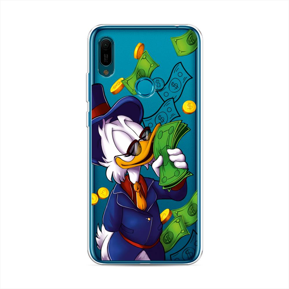 

Чехол на Huawei Y6 2019 "Scrooge McDuck with Money", Синий;зеленый;белый, 68650-6