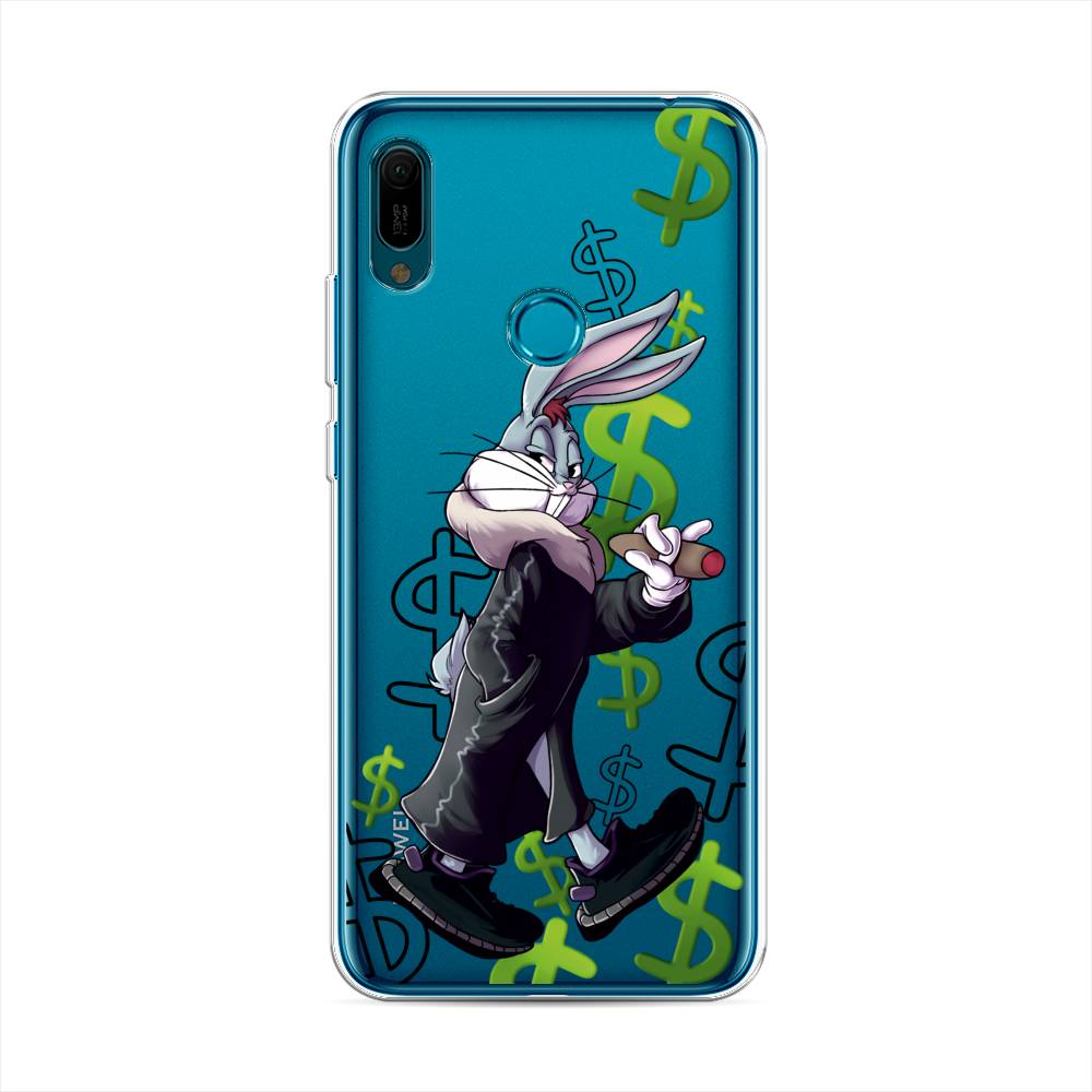 

Чехол на Huawei Y6 2019 "Rich Bugs Bunny", Зеленый;черный;голубой, 68650-6