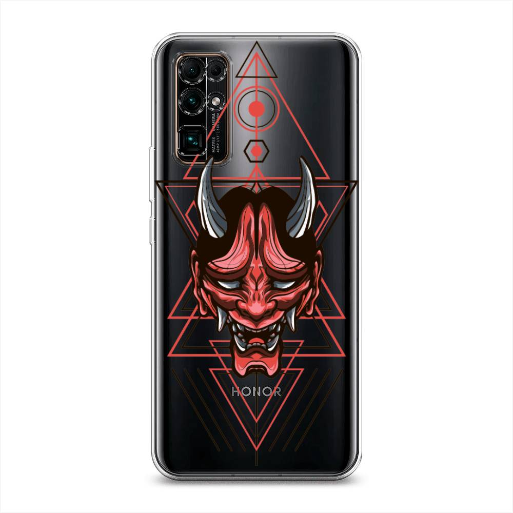 

Чехол на Honor 30 "Hanya Oni mask", Серый;красный;черный, 612150-4