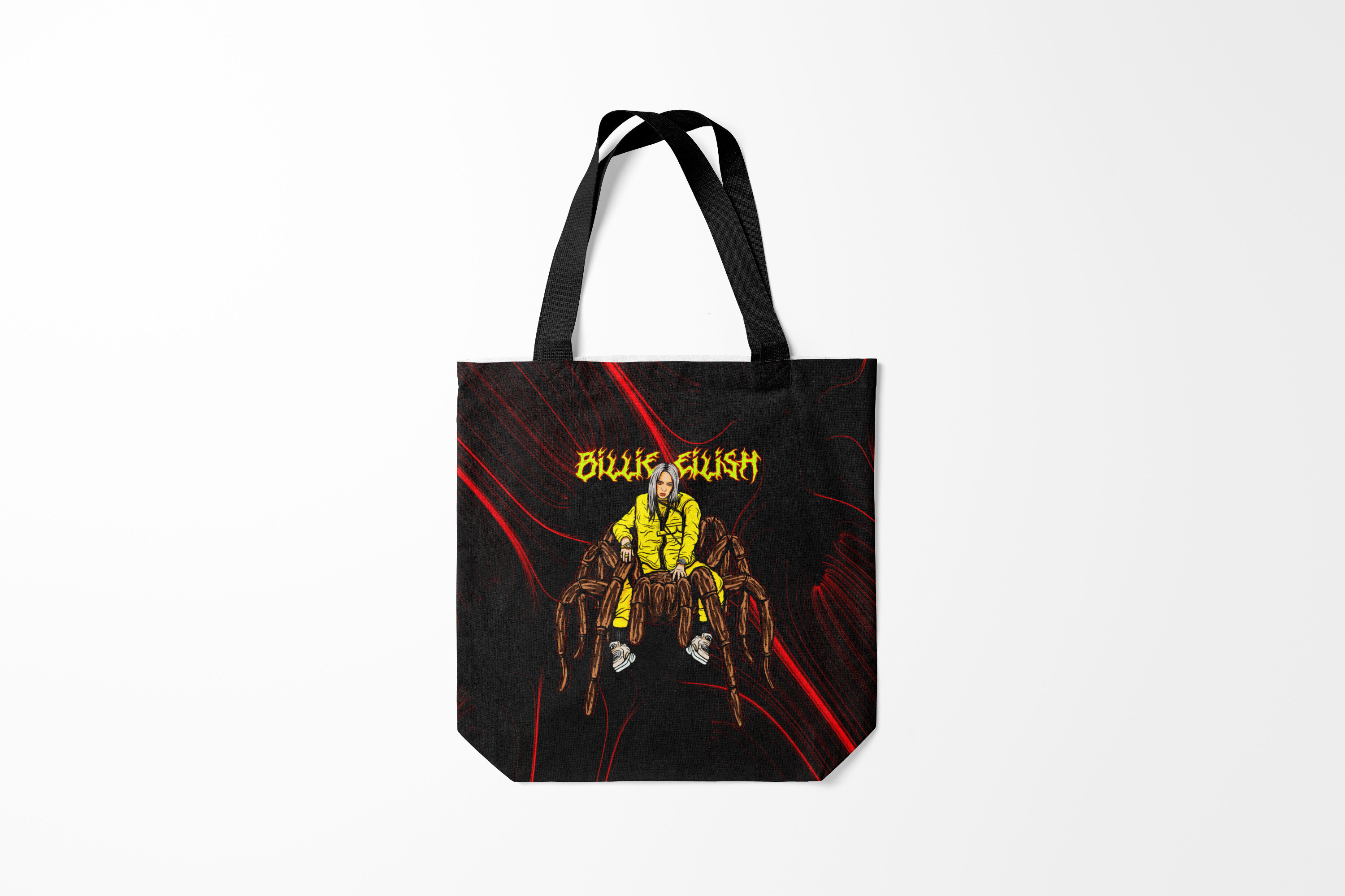 

Сумка шoппер унисекс Burnettie Музыканты и исполнители Billie Eilish Spider, черный, Музыканты и исполнители Billie Eilish Spider