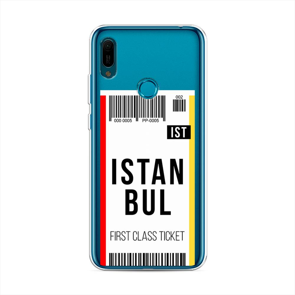 

Чехол на Huawei Y6 2019 "Билет в Стамбул", Белый;черный;красный, 68650-6